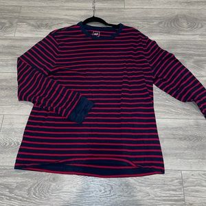 Gap navy blue and red stripped long sleeve